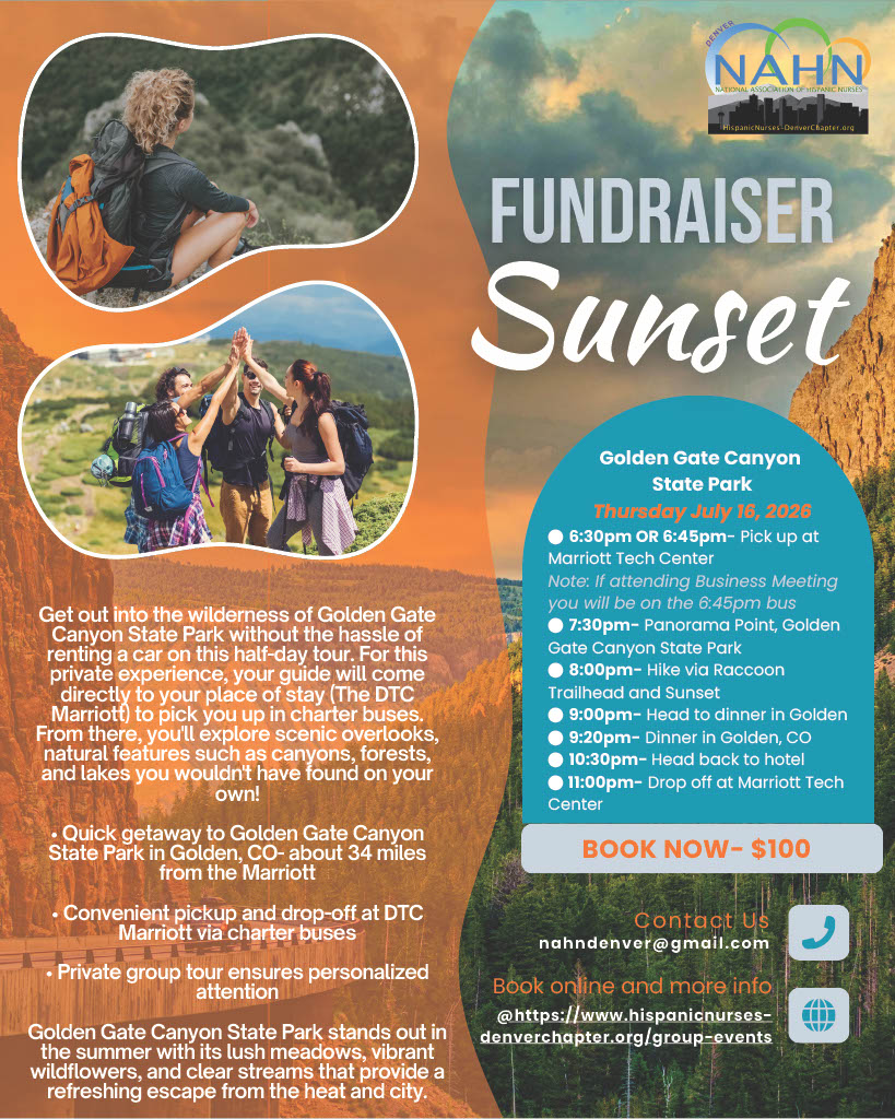 Denver Fundraiser for NAHN Chapter with logistic information
